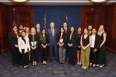 Students with Senator John Cornyn