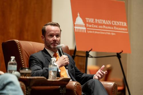 Dade Phelan speaking at The Patman Center
