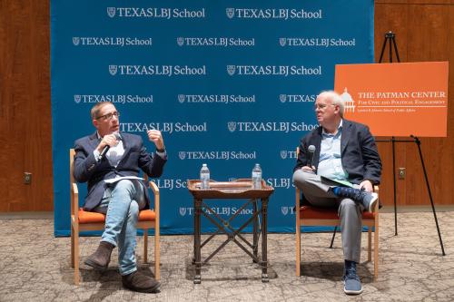 Karl Rove speaking with Evan Smith 